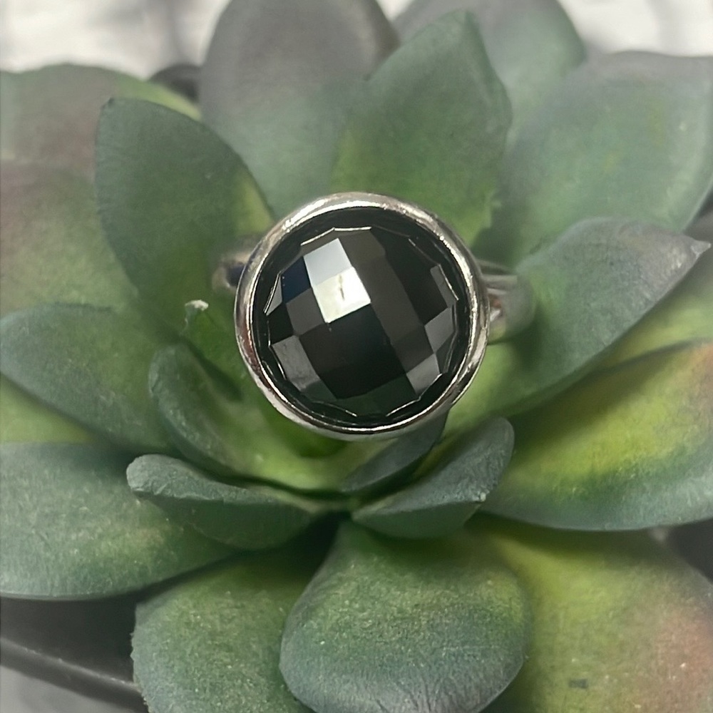 Hematite Silver Ring - image 1